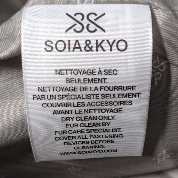 Soia & Kyo wool coat with real fur XXL black - Picture 6 of 10